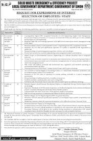 Career Opportunities at Solid Waste Emergency & Efficiency Project, Government of Sindh 2025 advertisment 